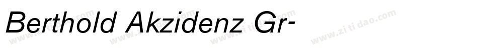 Berthold Akzidenz Gr字体转换